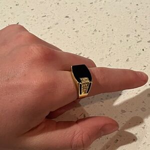 Gold and Black Men's Ring